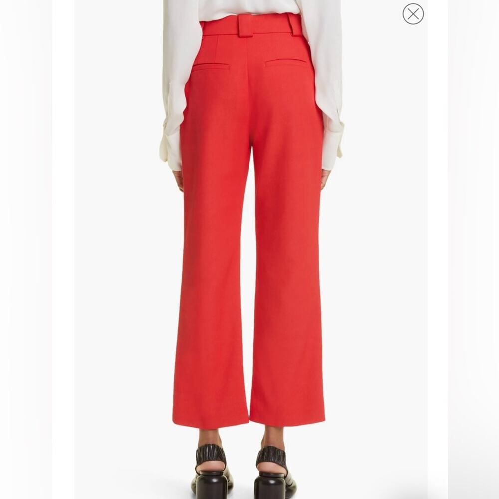 A.L.C. Pleat-front Straight Leg High Rise Straight Leg Pants in Ruby Red - Picture 2 of 14